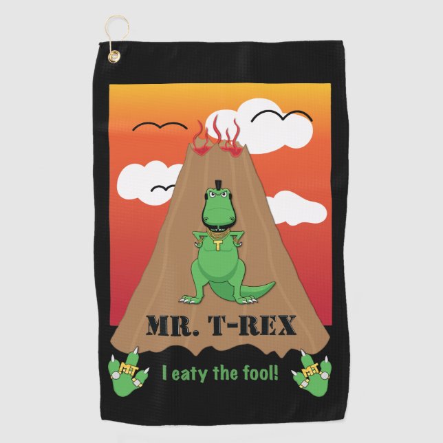 T-Rex Golf Towel Golfhandtuch (Vorderseite)