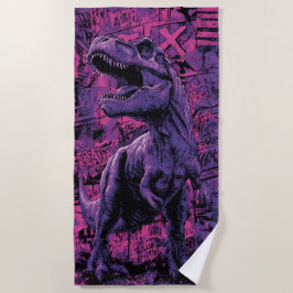 T-Rex-Graffiti-Urbane-Dinosaurier-Illustration Strandtuch