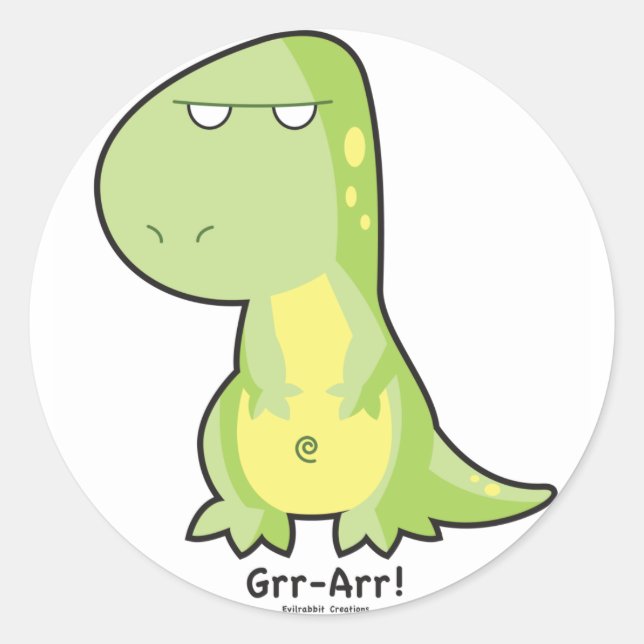 T-Rex Grr Arr Aufkleber (Vorderseite)