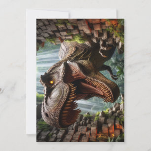 T-Rex-Grußkarte Feiertagskarte