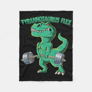 T-rex Gym Bodybuilding Tyrannosaurus Flex Fleecedecke