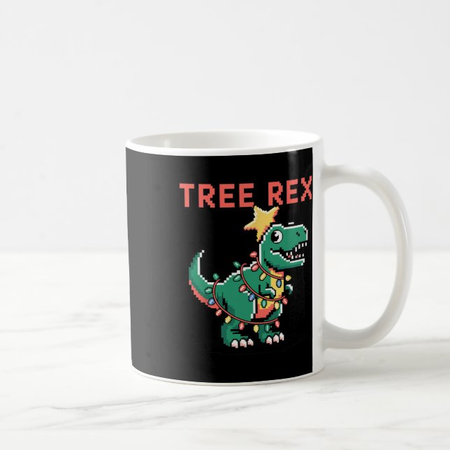 T-Rex hässlicher Weihnachtspullover Dinosaurier We Kaffeetasse (Rechts)