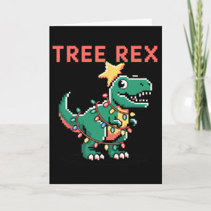 T-Rex hässlicher Weihnachtspullover Dinosaurier We Karte