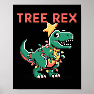 T-Rex hässlicher Weihnachtspullover Dinosaurier We Poster