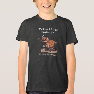 T-Rex hasst Anstoß: Kleine Waffen, große Kämpfe Tri-Blend Shirt