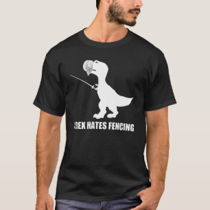 T-Rex hasst dunklen T - Shirt einzäunen