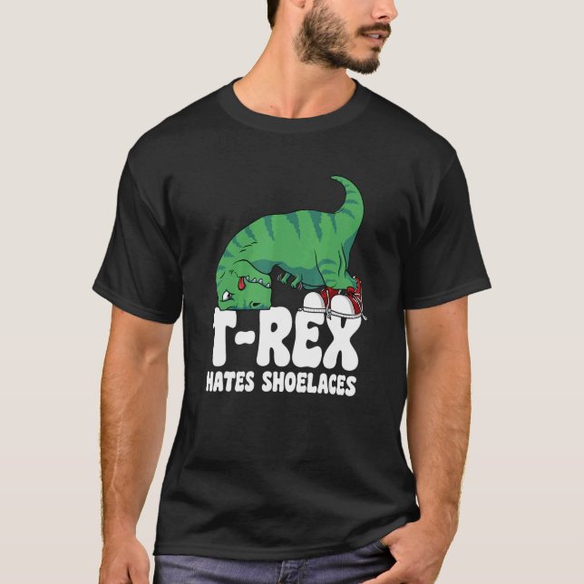 T Rex hasst Kurze Waffen im Dino TRex 1 T-Shirt (Vorderseite)