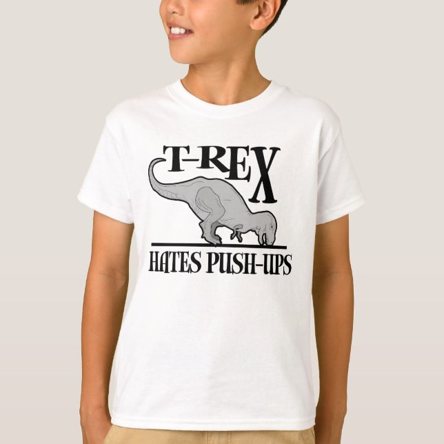 T-Rex hasst Stoß-UPS $20,95 Kinder T-Shirt (Vorderseite)