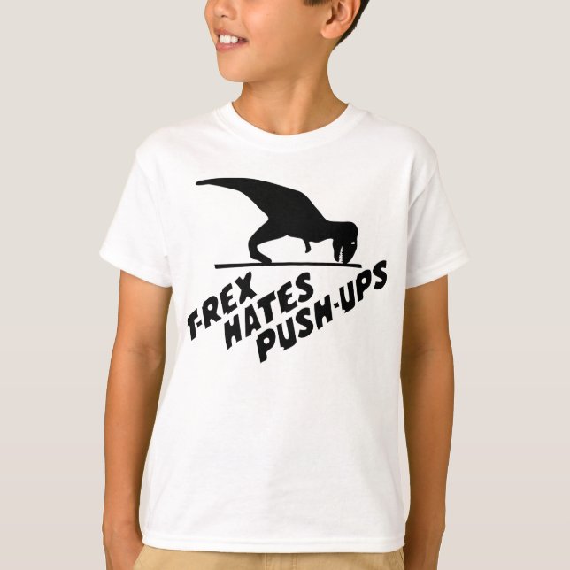 T-Rex hasst Stoß-UPS T-Shirt (Vorderseite)