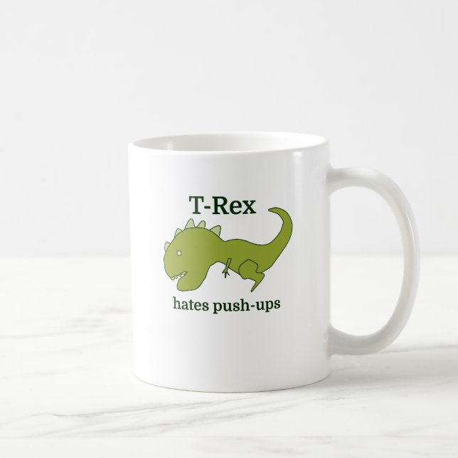 T-Rex hasst StoßUPS Kaffeetasse (Rechts)