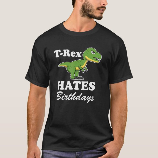 T Rex Hates  Quote Arms Dino   Trex T-Shirt (Vorderseite)