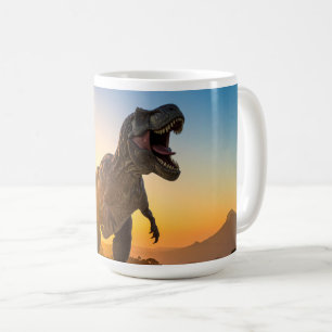 T-Rex Hoodie – Brüllender Dinosaurier Kaffeetasse
