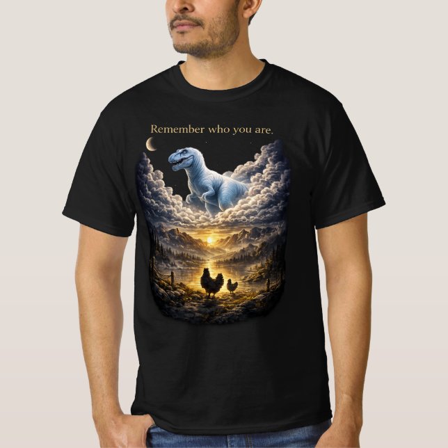 T-Rex Hühner Evolution | Erinnere dich, wer du bis T-Shirt (Vorderseite)