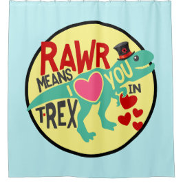 T-Rex in einem Top-Hat-Rawr bedeutet, dass ich Lie Duschvorhang