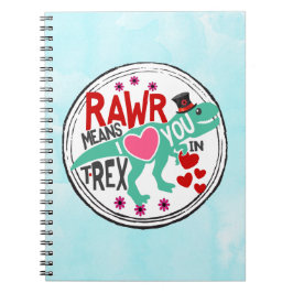 T-Rex in einem Top-Hat-Rawr bedeutet, dass ich Lie Notizblock