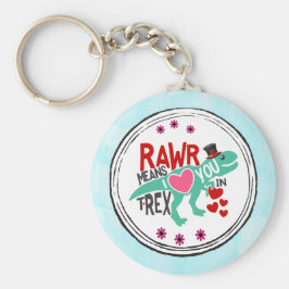 T-Rex in einem Top-Hat-Rawr bedeutet, dass ich Lie Schlüsselanhänger