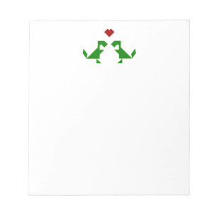 T-Rex in Liebe (Tangramosaurus Rex) Notizblock