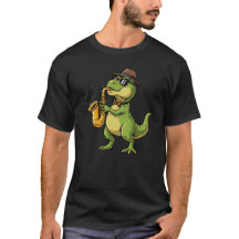 T-Rex-Jazz-Musiker-T-Shirt