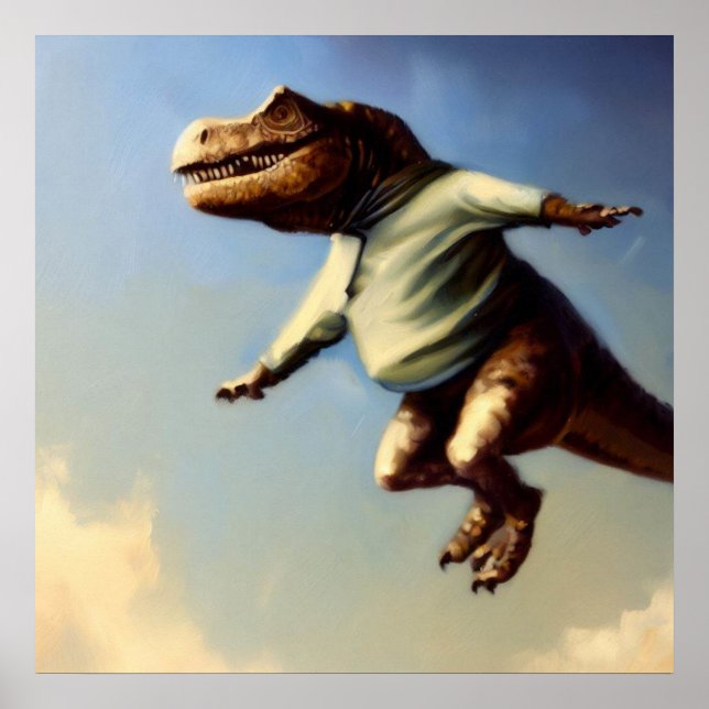 T Rex Jumping Poster (Vorne)