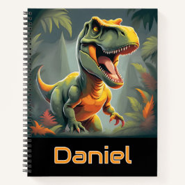 T-Rex Jurassic Dinosaur Spiral Notebook Notizbuch
