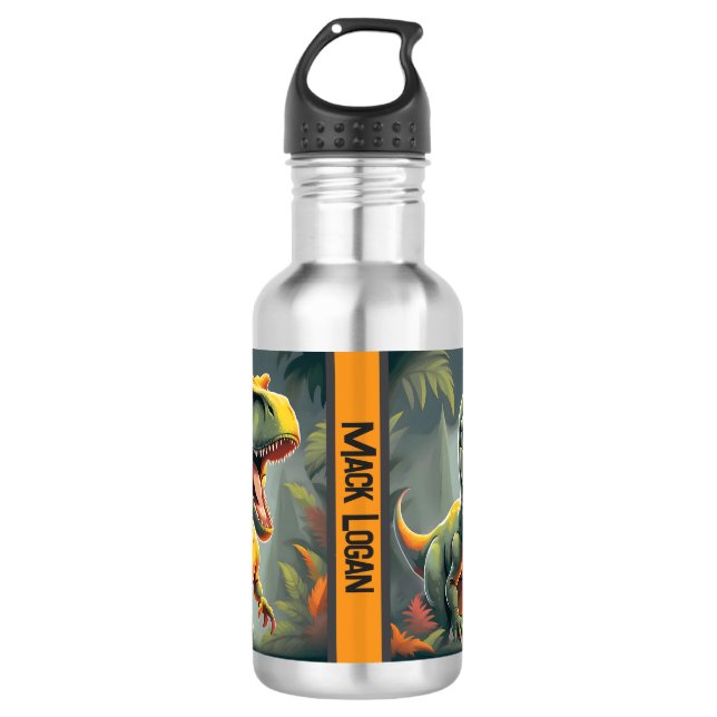 T Rex Jurassic Dinosaur Wasserflasche (Vorderseite)