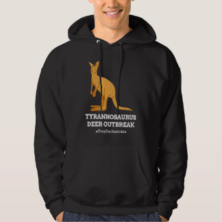 T Rex Känguru Tyrannosaurus Hirsch Australien Humo Hoodie
