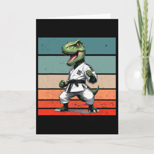 T.rex Karate Gi Schwarze Gürtel Furchteinflößende Karte
