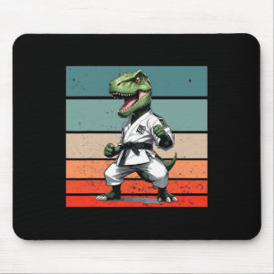 T.rex Karate Gi Schwarze Gürtel Furchteinflößende Mousepad