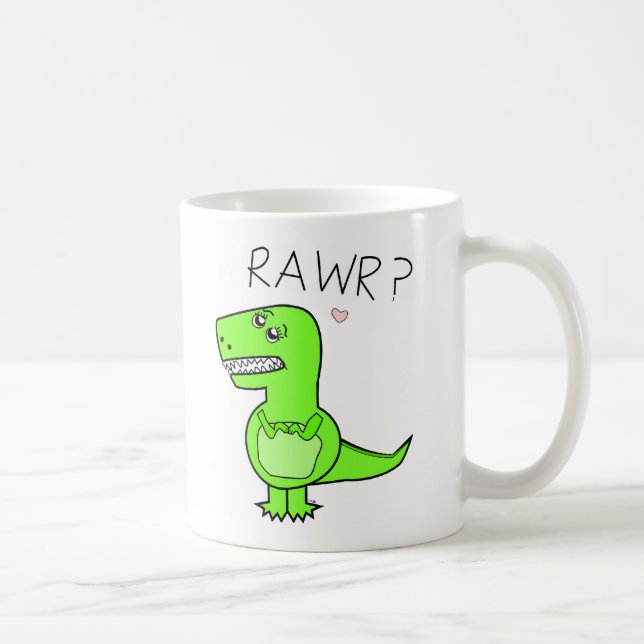 T-Rex Keramik-Tassen Kaffeetasse (Rechts)