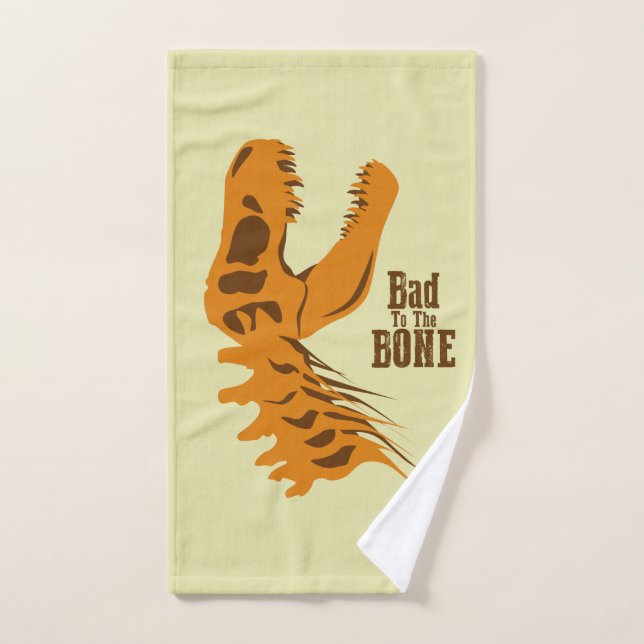 T-Rex-Knochen Badhandtuch Set (Handtuch)