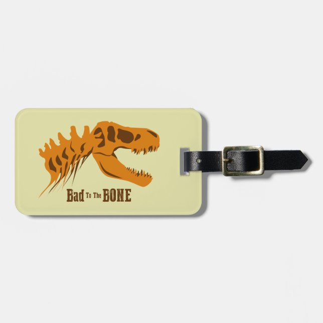 T-Rex-Knochen Gepäckanhänger (Vorderseite horizontal)