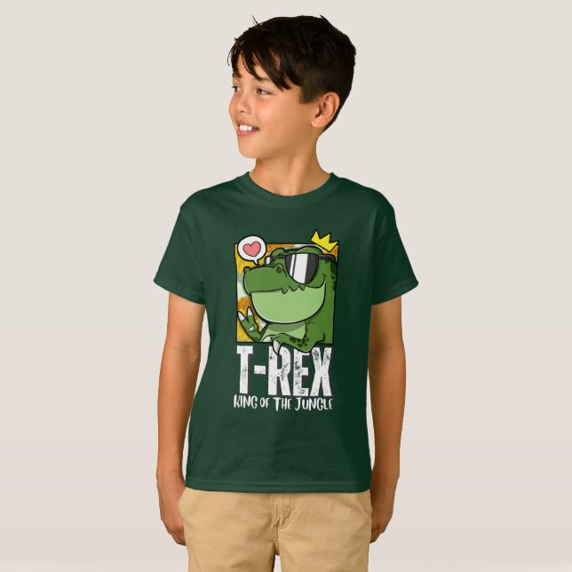 T-rex - König des Dschungels T-Shirt (Vorne ganz)