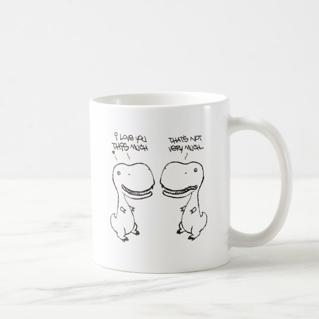 T-rex Liebe Kaffeetasse (Rechts)