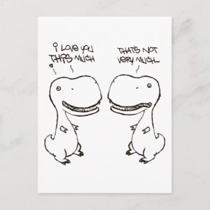 T-rex-Liebe Postkarte