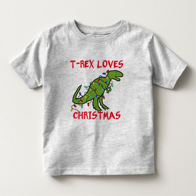 T-Rex Liebe-Weihnachten Kleinkind T-shirt (Vorderseite)