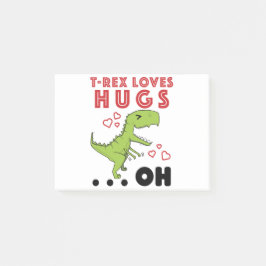 T-Rex Lieben Hugs Funny TRex Kurz Arms Meme Post-it Klebezettel