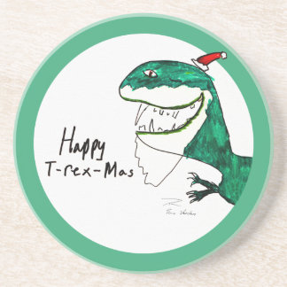 T-Rex-Mas-Weihnachtsrundlauf-Untersetzer Getränkeuntersetzer