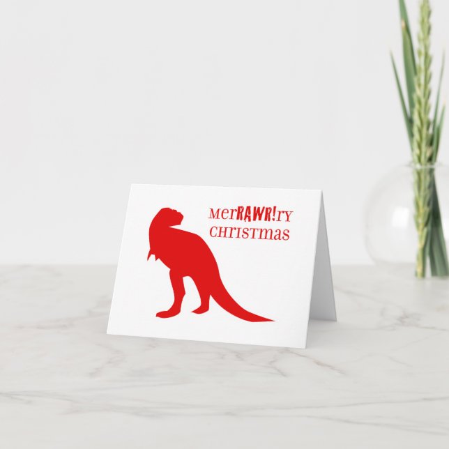 T-Rex MerRAWRry Weihnachten (Vorderseite)