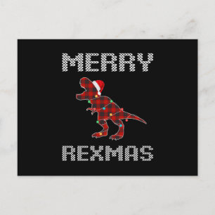 t-Rex merry rexmas gift for him Postkarte