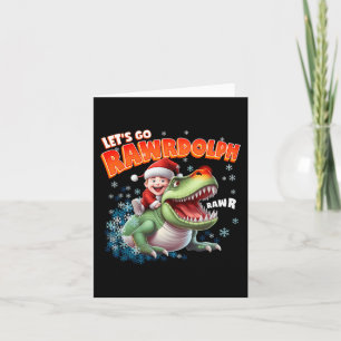T-Rex Merry Rexmas Rawrdolph Weihnachtsfeierlichke Karte