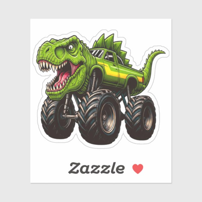 T-Rex Monster Truck  Aufkleber (Blatt)