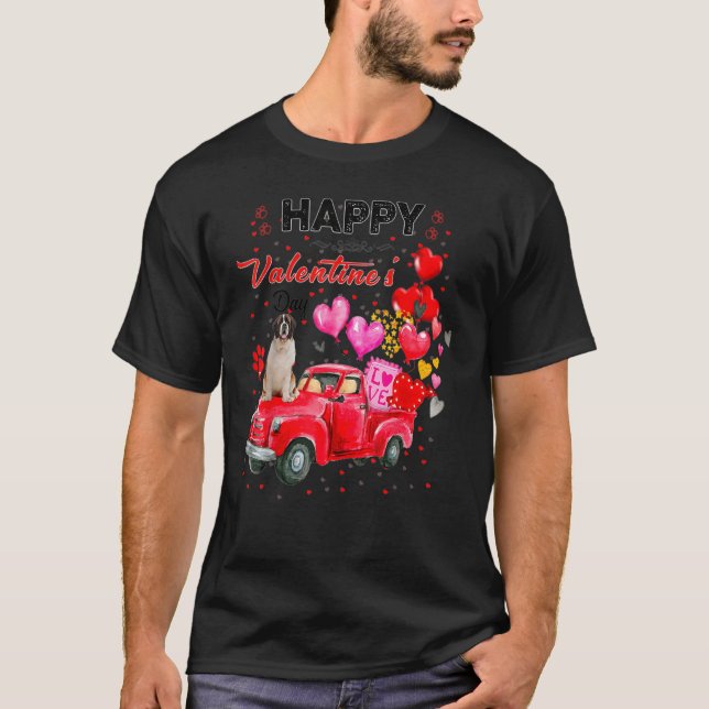 T Rex Monster Truck Riding Toddler Valentineu2019s T-Shirt (Vorderseite)