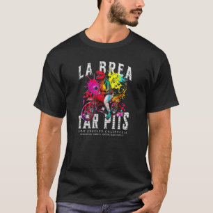 T Rex Motorrad Biker La Brea Tar Pit L A Color T-Shirt