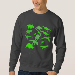 T-Rex Multiple Dinosaurier Collage Hoodie Sweatshi