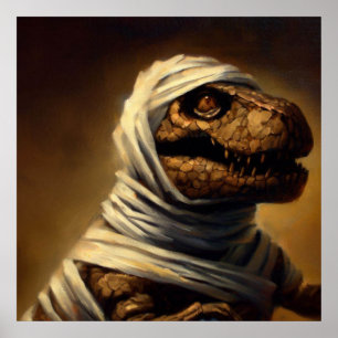 T Rex Mummy Poster