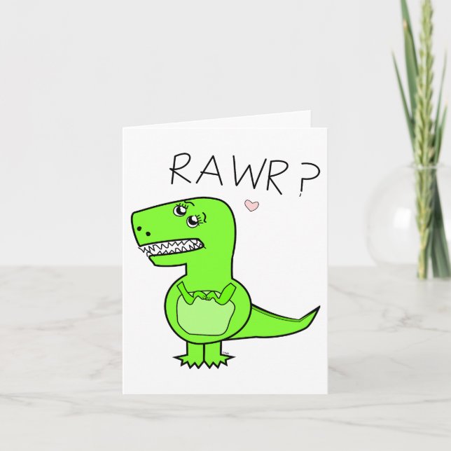 T-Rex Notecard Karte (Vorderseite)