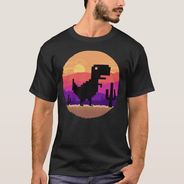 T-Rex Offline-Spiel T-Shirt (Vorderseite)