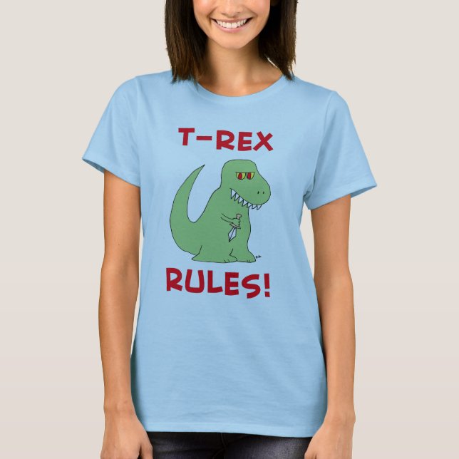 T-REX ORDNET DINOSAURIER AN T-Shirt (Vorderseite)