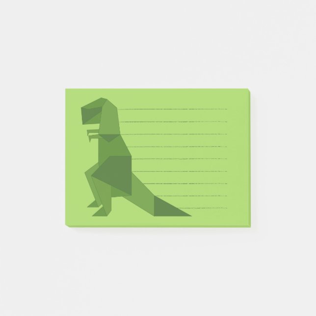 T-Rex origami Post-it Klebezettel (Vorderseite)