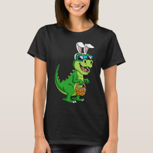 T Rex Osterhase Mit Eier Korb Spaß Dinosaurier B T-Shirt